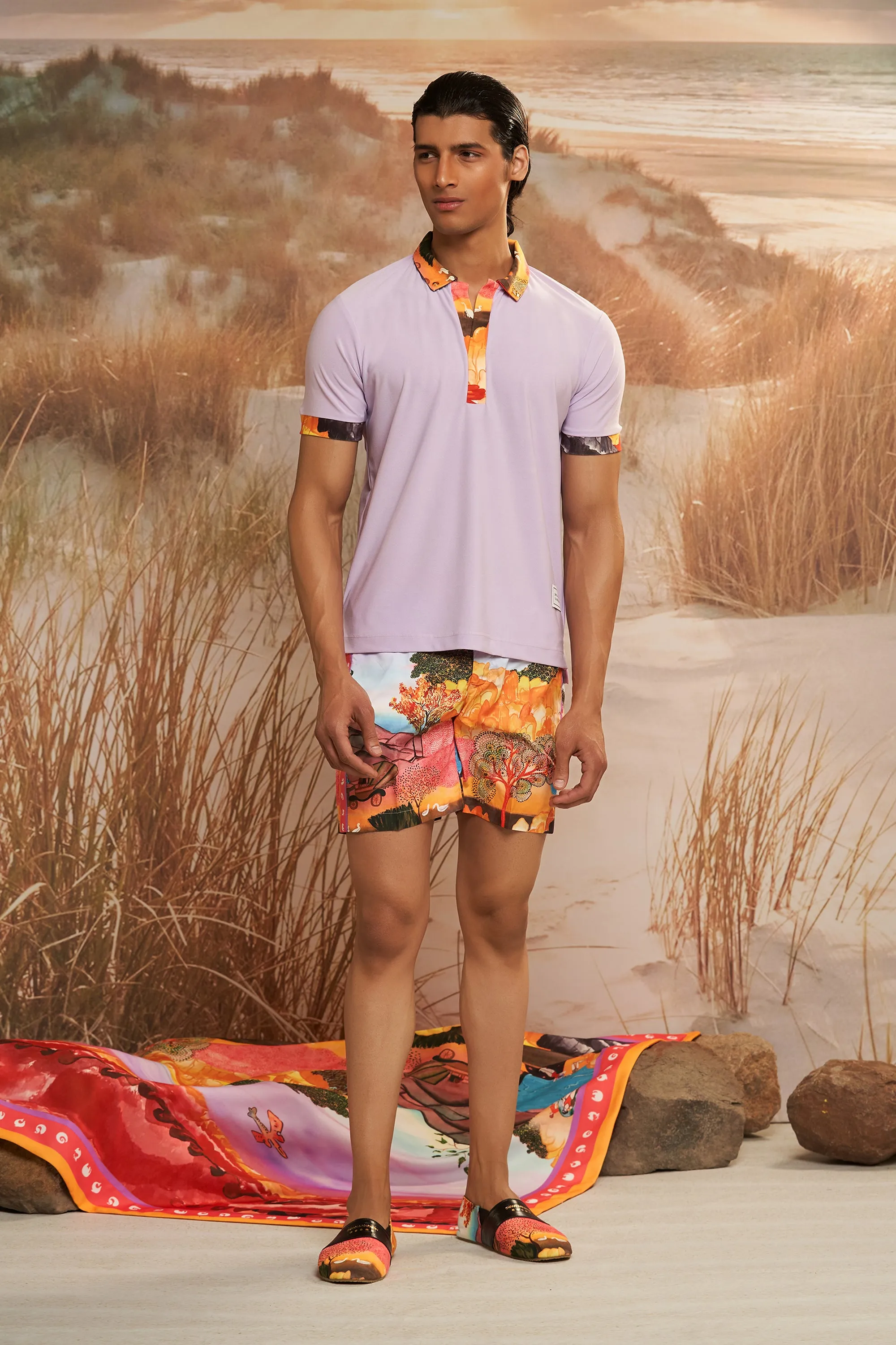 Lavender Polo with Solscape Collar