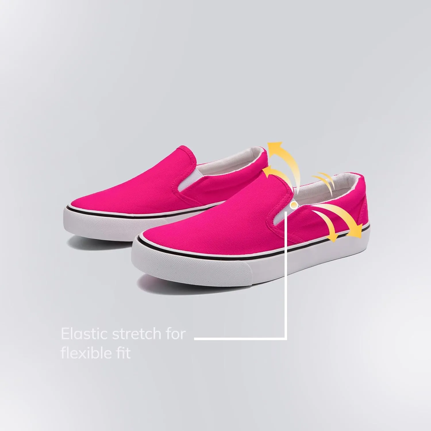 Low-Top Slip Ons Women's Fashion Sneakers Casual Canvas Sneakers for Women Comfortable Flats Breathable Padded Insole Slip on Sneakers Women Low Slip on Shoes