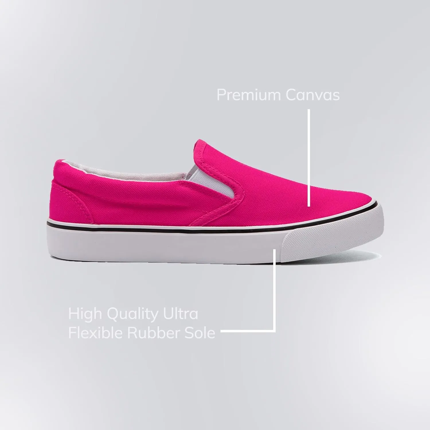 Low-Top Slip Ons Women's Fashion Sneakers Casual Canvas Sneakers for Women Comfortable Flats Breathable Padded Insole Slip on Sneakers Women Low Slip on Shoes