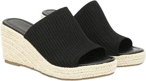 Mattiventon Wedge Sandals for Women Platform Sandals Espadrilles Beach Vacation Sandals Summer Knit Slip on Open Toe Heels Casual