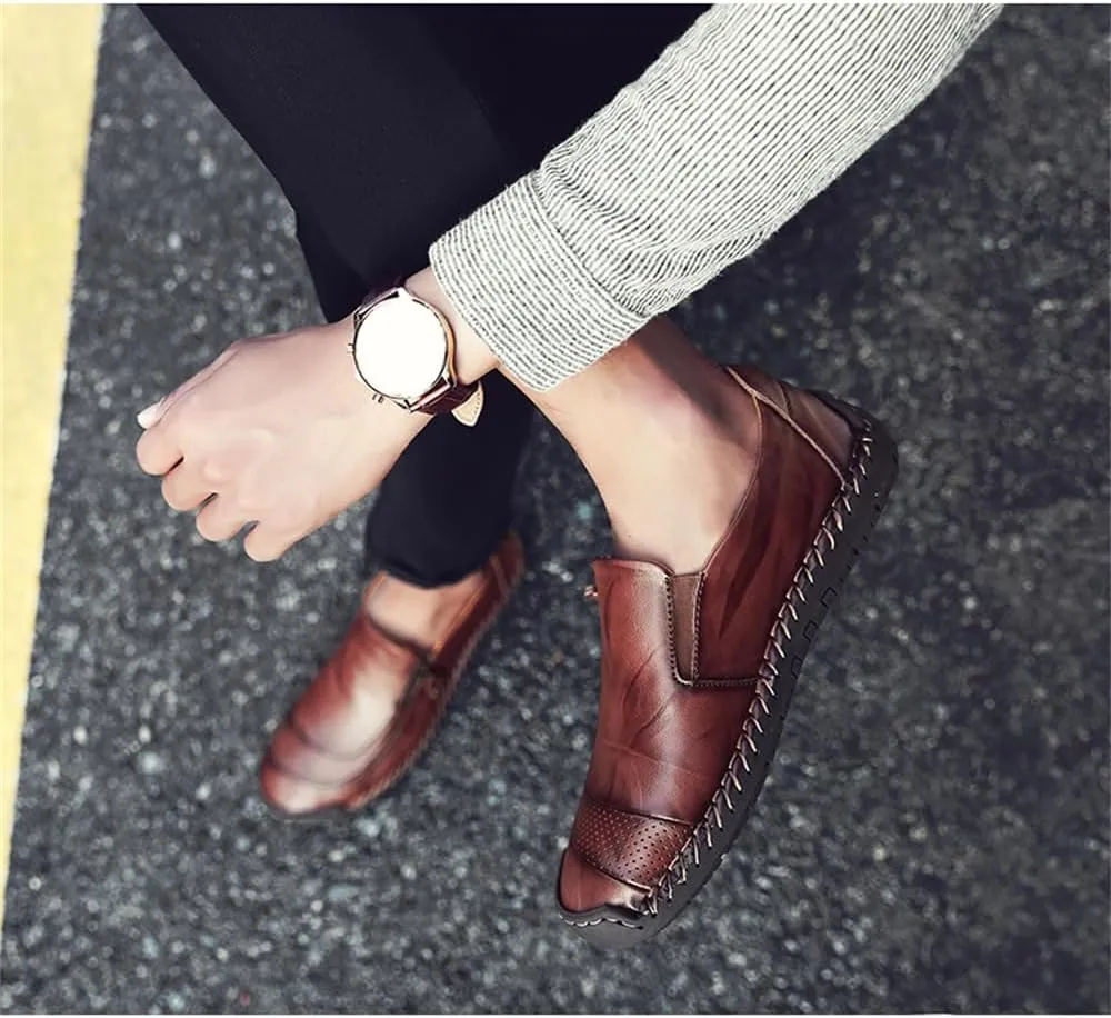 Men’s Casual Leather Fashion Slip-on Loafers Shoes Men's Casual Shoes Men's Driving Shoes