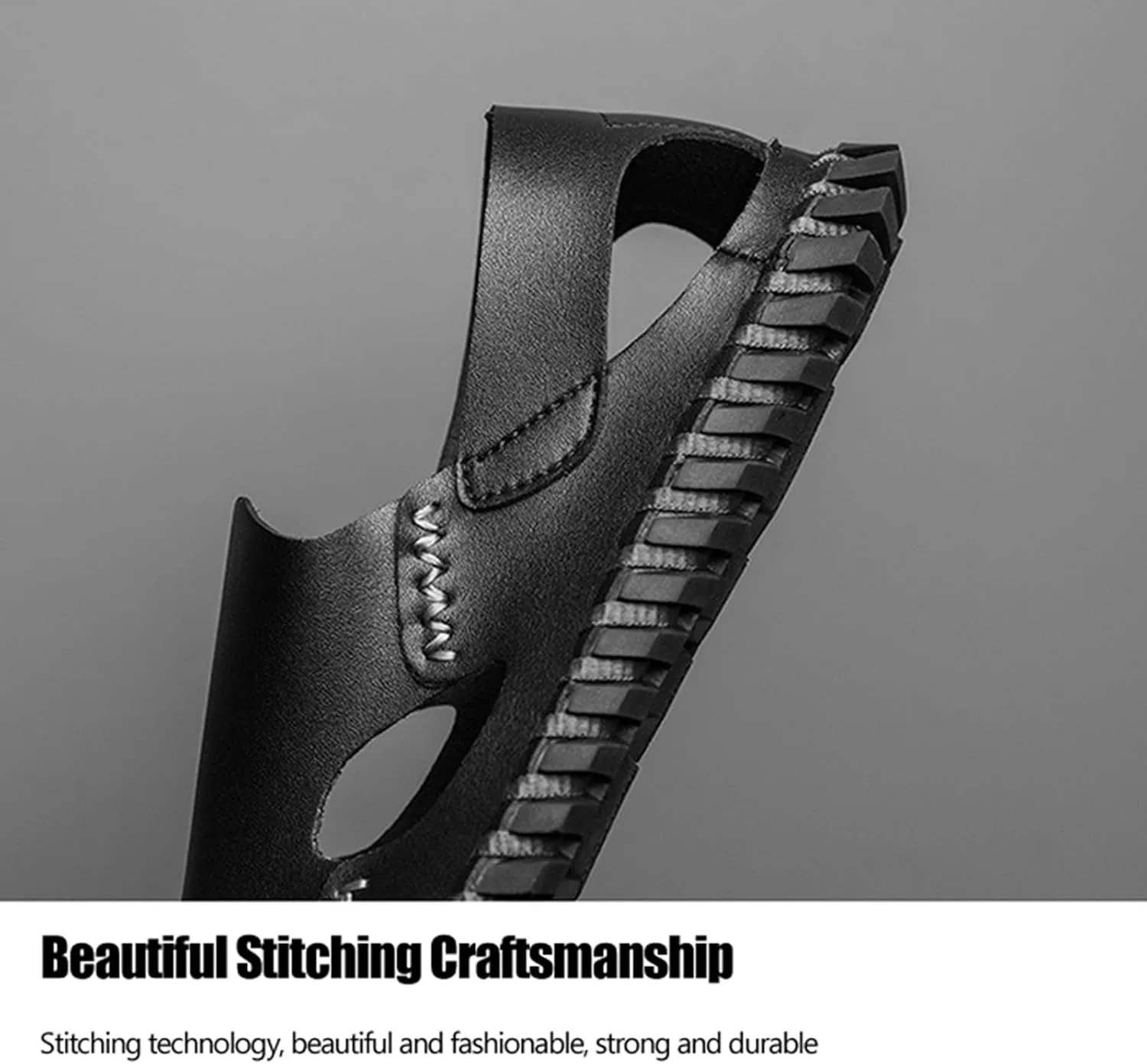 Men's Closed Toe Leather Handmade Sandals,Outdoor Hiking Sandals Closed Toe Leather Athletic Lightweight Trail Walking Casual Sandals Water Shoes Fisherman Beach Shoes