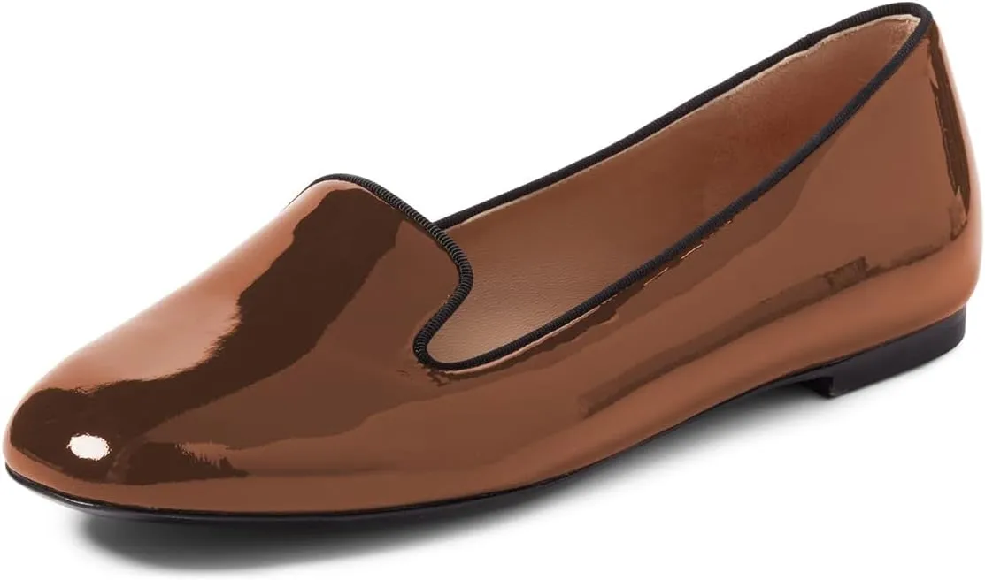 Milooey shoes Women's Comfortable Flat Loafers Comfortable Cute Round Toe Slip On Pumps Casual Flats Dress Shoes Size 4-16 US