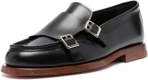 Milooey shoes Women's Round Toe Buckle Style Loafers Chunky Low Heels Slip On Dressy Daily Business Party Formal Shoes Size 4-16 US