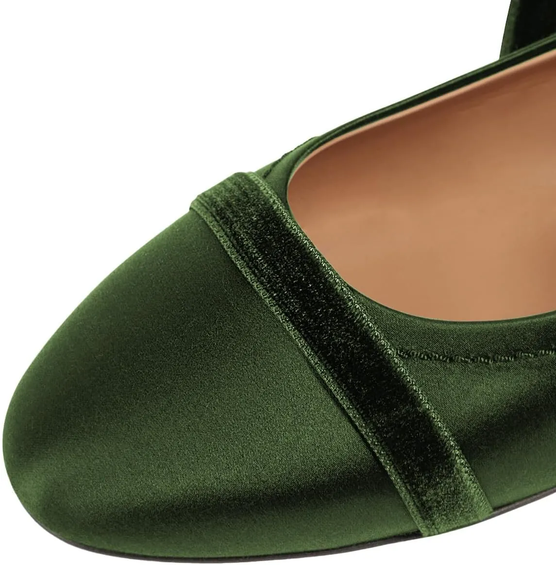 miss left Women Lovely Closed Round Toe Satin Ballet Flats Strappy Ankle Strap Comfy Party Dating Dressy Shoes Size 4-16 US