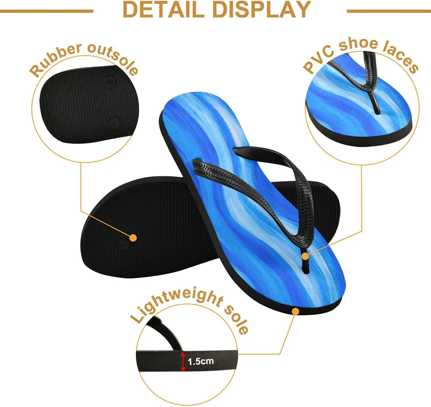 MNSRUU EVA Rubber Flip Flops for Men & Women,Unisex Sandals Soft Cushion Footbed Comfort flip-flops