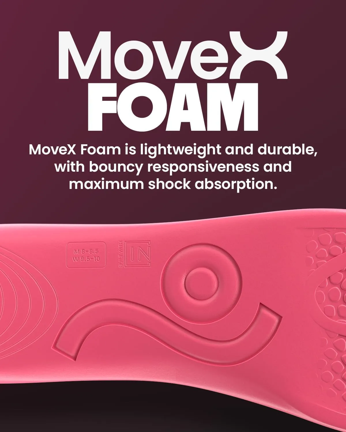 MOVE Baseline - All-Purpose Insoles - Sock Liner - Ultra Thin Shock Absorption - Maximum Freedom of Movement and Energy Return for Cleats, Shoes, Running, Basketball, Baseball (M8-8.5/WM9.5-10)