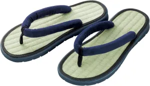 Musashino Uniforms Men's Traditional Japanese Tatami Zori Sandals, Outdoor Casual Slippers with Soft Velvet Straps, Lightweight & Durable, Style 014-728