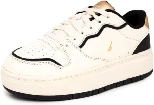 Nautica Girls Fashion Shoe - Lace-Up Low-Top Tennis Sneakers for Big Kids, Little Kids & Toddlers (Regular Heel/Platform Sole)