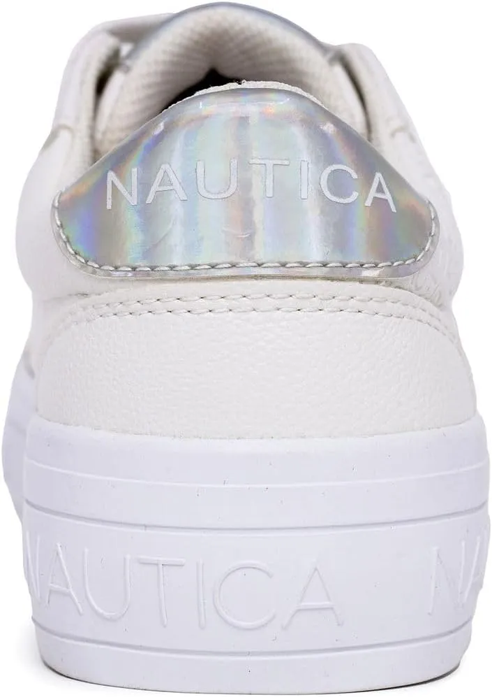 Nautica Girls Fashion Shoe - Lace-Up Low-Top Tennis Sneakers for Big Kids, Little Kids & Toddlers (Regular Heel/Platform Sole)