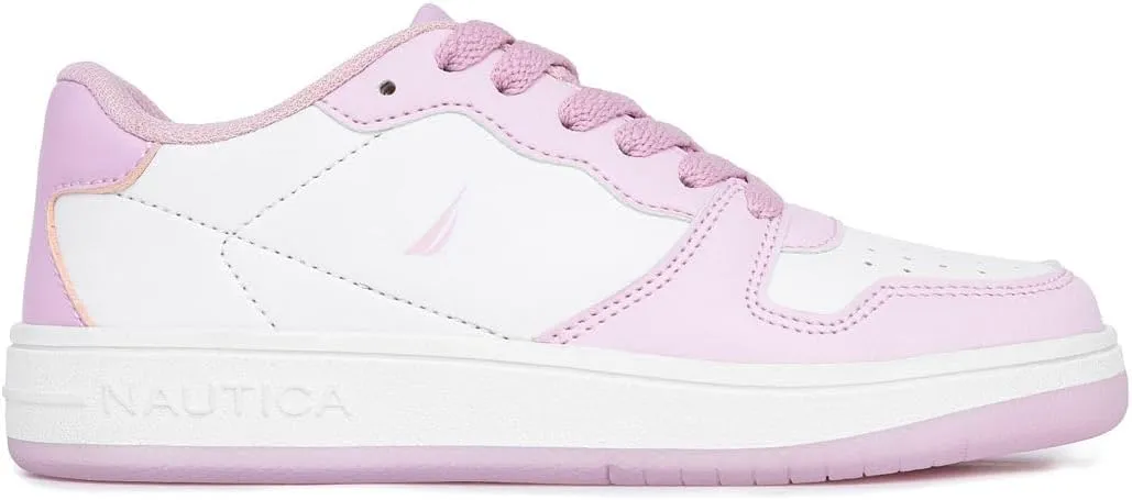 Nautica Girls Fashion Shoe - Lace-Up Low-Top Tennis Sneakers for Big Kids, Little Kids & Toddlers (Regular Heel/Platform Sole)