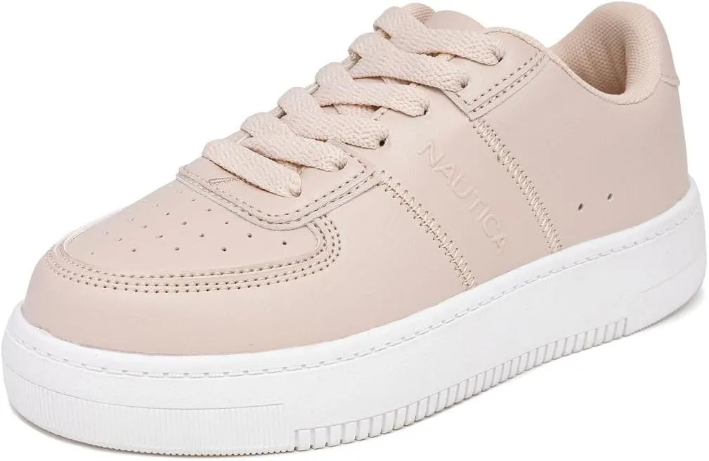 Nautica Girls Fashion Shoe - Lace-Up Low-Top Tennis Sneakers for Big Kids, Little Kids & Toddlers (Regular Heel/Platform Sole)