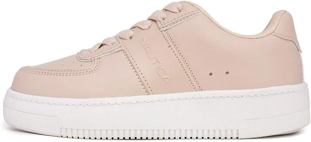 Nautica Girls Fashion Shoe - Lace-Up Low-Top Tennis Sneakers for Big Kids, Little Kids & Toddlers (Regular Heel/Platform Sole)