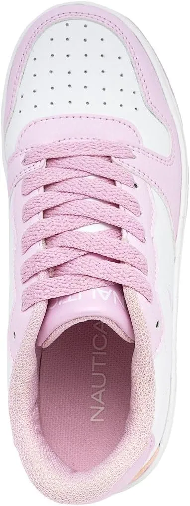 Nautica Girls Fashion Shoe - Lace-Up Low-Top Tennis Sneakers for Big Kids, Little Kids & Toddlers (Regular Heel/Platform Sole)