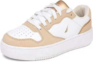 Nautica Girls Fashion Shoe - Lace-Up Low-Top Tennis Sneakers for Big Kids, Little Kids & Toddlers (Regular Heel/Platform Sole)