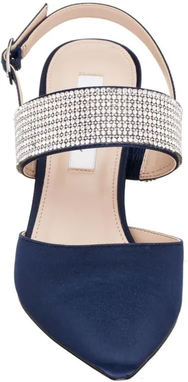NINA Tenille - Women's Heeled Sandals Shoes - Crystal Pointed-Toe Mid-Heel Dress Pump - Elegant and Comfortable Women's Shoes - Casual and Dress