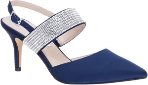 NINA Tenille - Women's Heeled Sandals Shoes - Crystal Pointed-Toe Mid-Heel Dress Pump - Elegant and Comfortable Women's Shoes - Casual and Dress