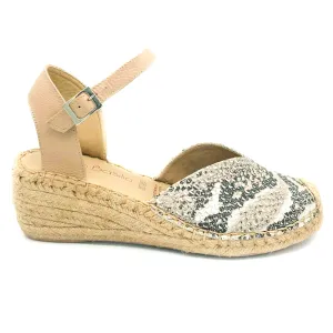 "Bena" Leather Wedge Espadrilles
