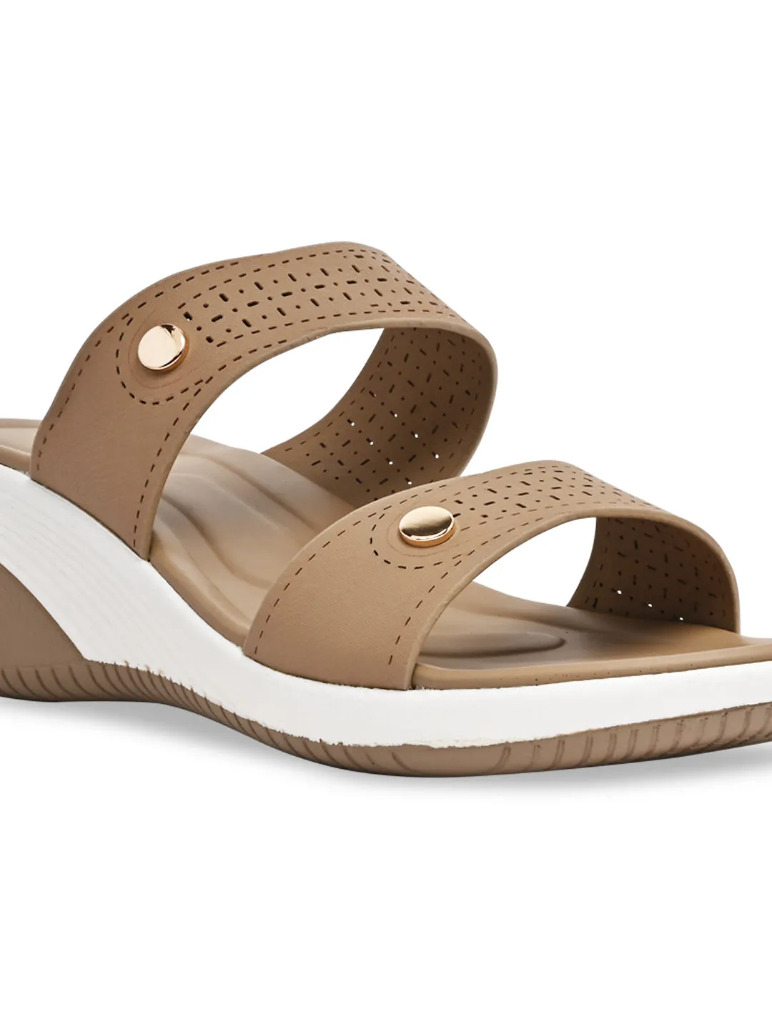 Rocia By Regal Beige Women Casual Laser Cut Platforms