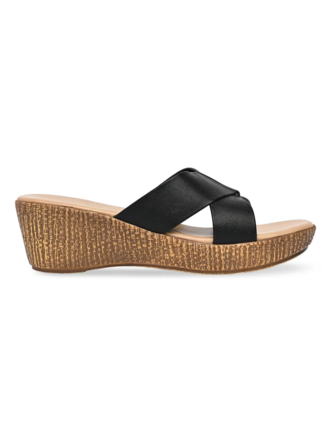 Rocia By Regal Black Women Casual Platform Sandals