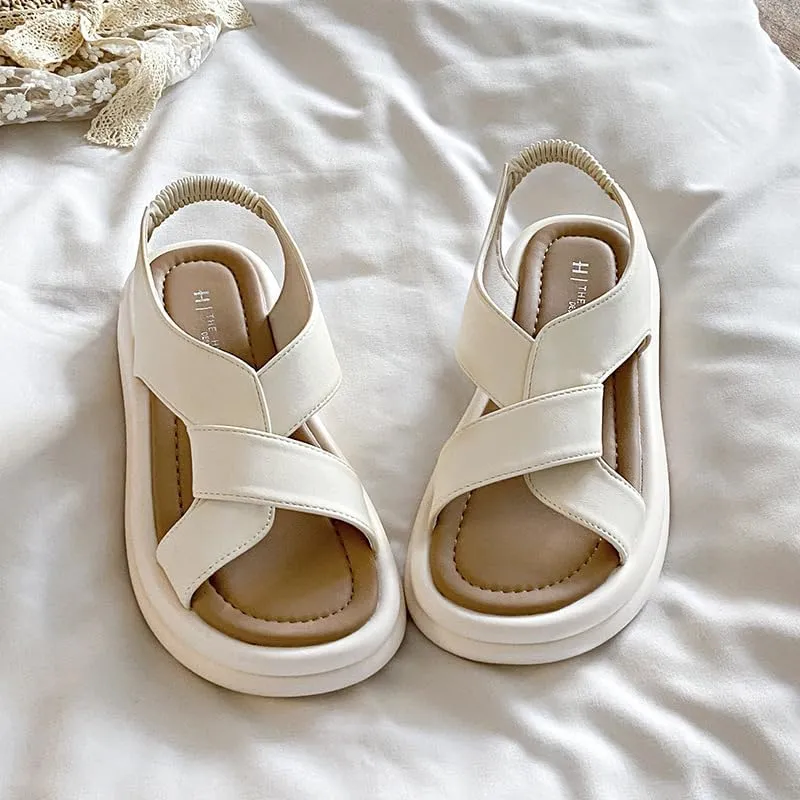 Sandals women's summer skirt soft sole not tired feet 2025 new non-slip slippers outer wear sports Roman shoes casual,Wear-resistant and lightweight, skin-friendly