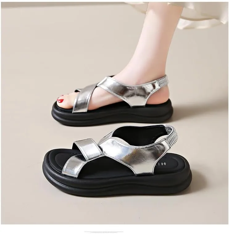 Sandals women's summer skirt soft sole not tired feet 2025 new non-slip slippers outer wear sports Roman shoes casual,Wear-resistant and lightweight, skin-friendly