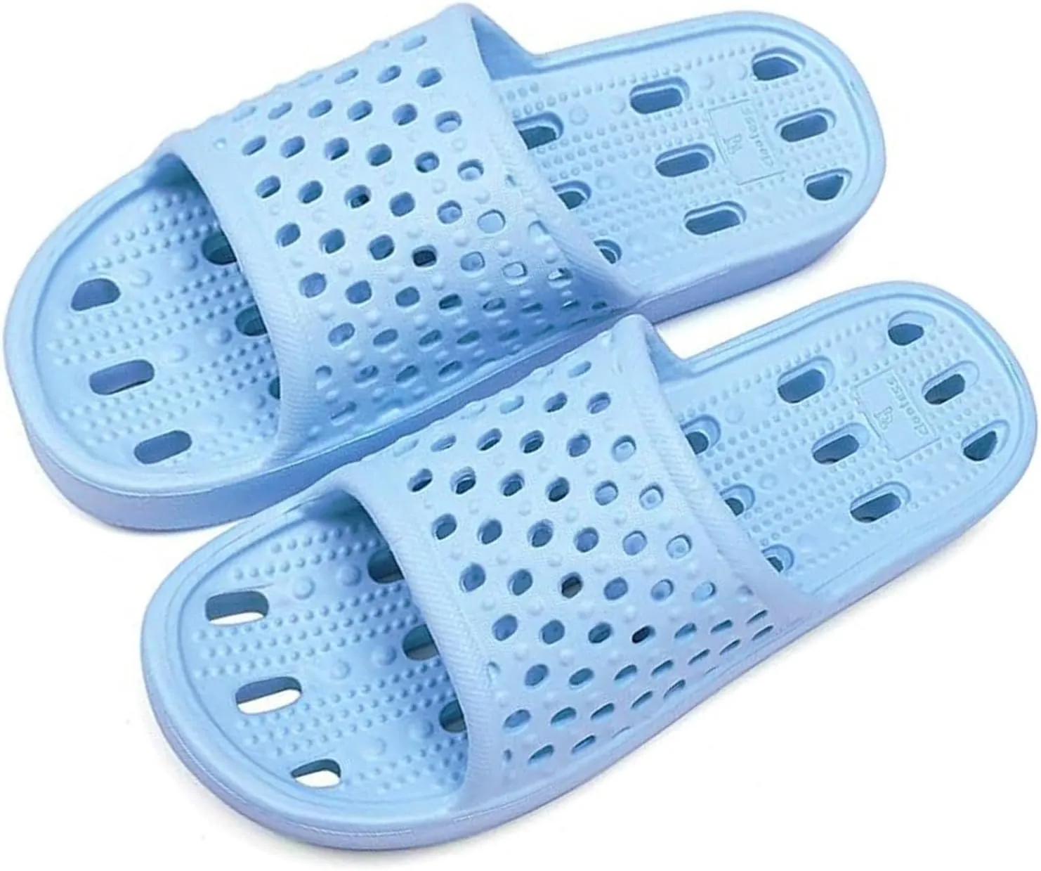 Shower Shoes for Women Men Massage Pool Slides with Comfortable Sole Quick Drying Beach Sandals Non Slip Summer Bathroom Indoor Houso Slippers with Drain Holes Durable Outdoor Walking Slipper