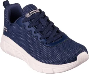 Skechers Women's BOBS Sport Sneakers-Visionary Essence Two Tone Knit Lace Up Machine Washable Vegan Shoes