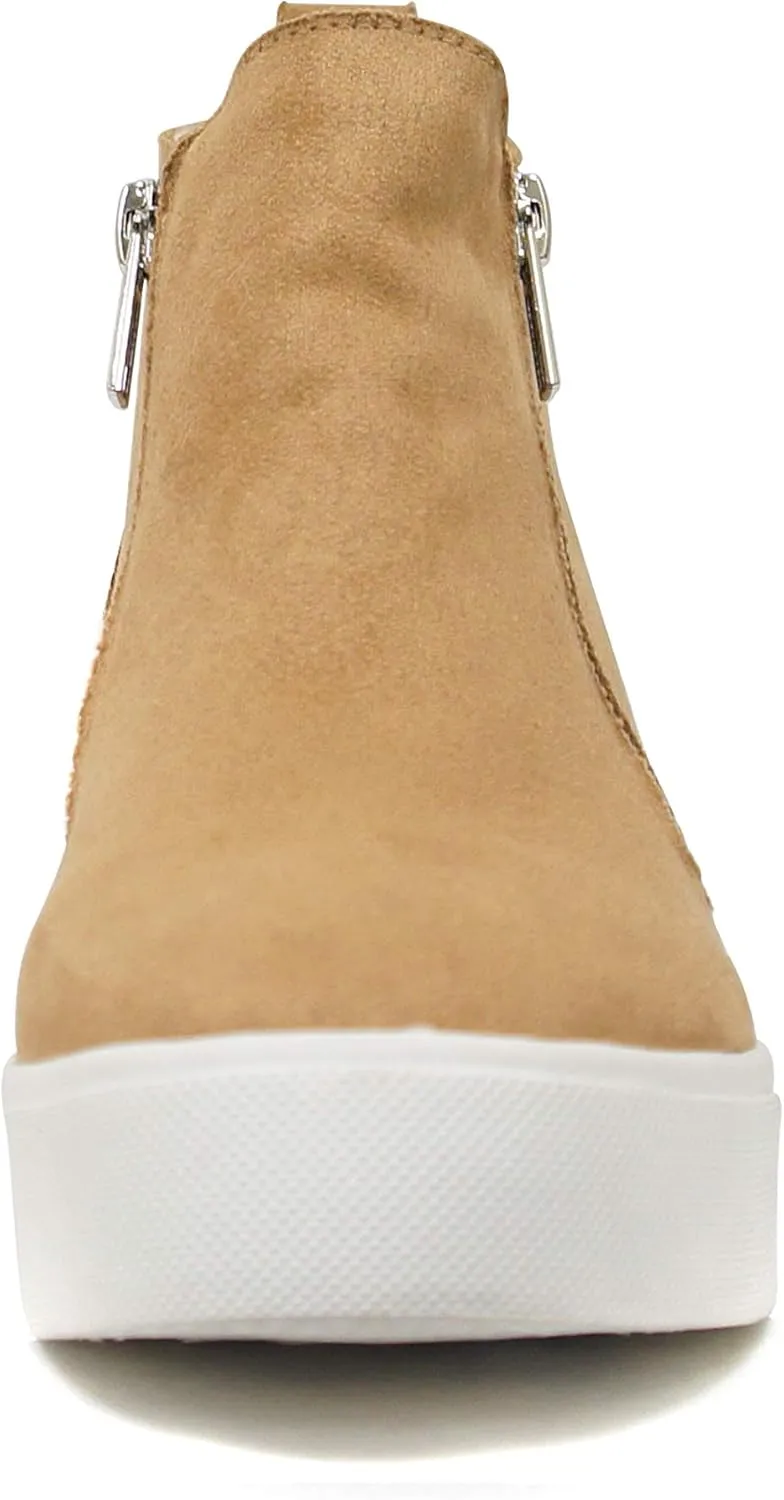 Soda Womens Taylor Nubuck Hight Top Slip On Fashion Sneakers