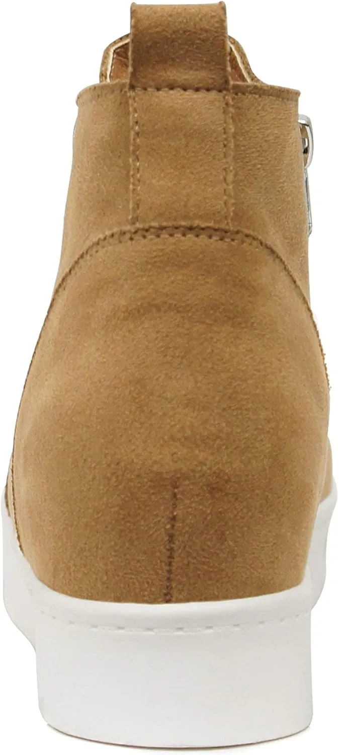 Soda Womens Taylor Nubuck Hight Top Slip On Fashion Sneakers