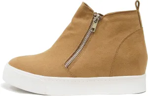 Soda Womens Taylor Nubuck Hight Top Slip On Fashion Sneakers