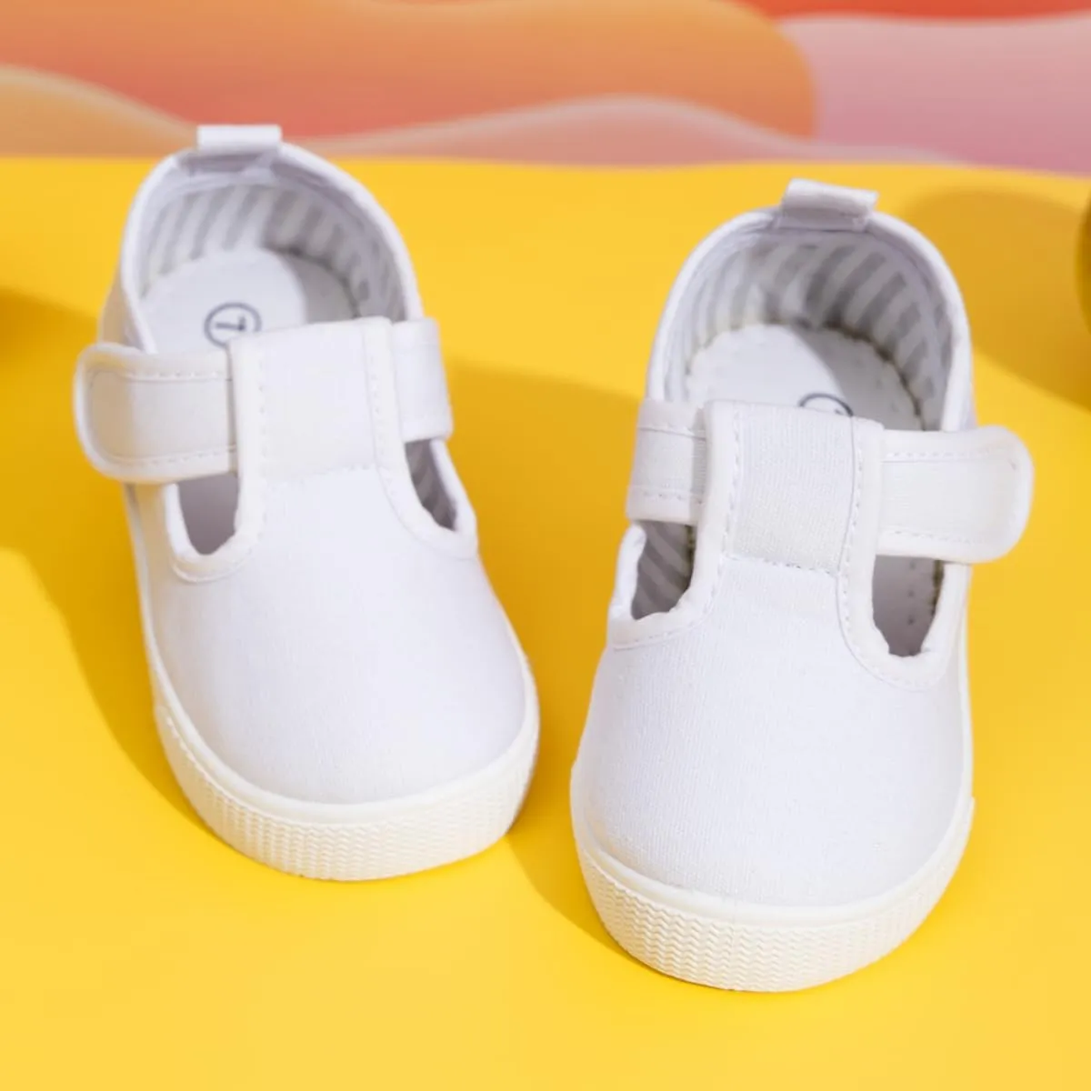 Sonsage Toddler Boys Girls Canvas Sneakers Soft Sole T-Strap Shoes Lightweight Comfy Classical Flats Non Skid Shoe for Little Kids