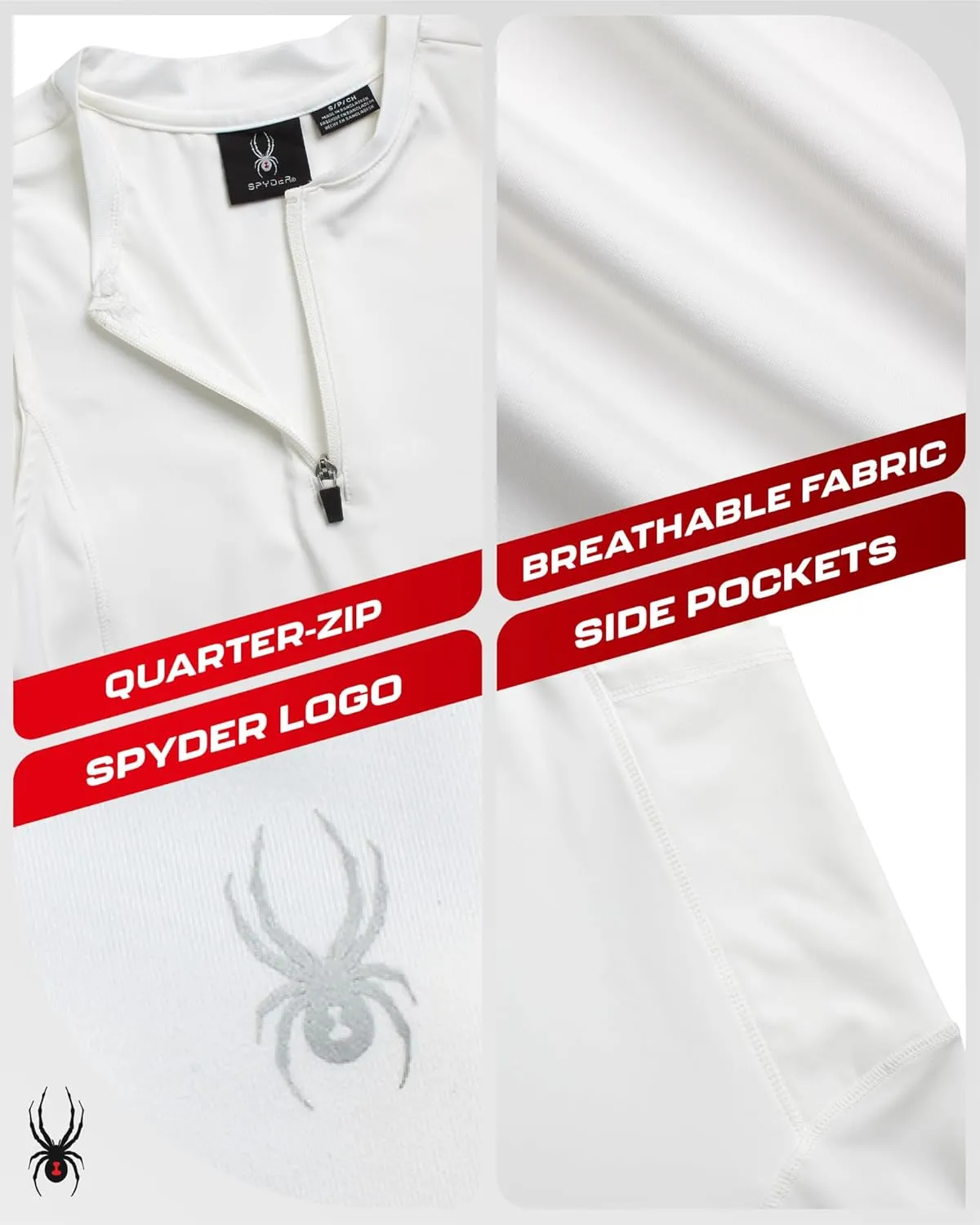 Spyder Womens Athletic Dress - Sleeveless Tennis Dress with Pockets, Quick-Dry Quarter Zip Golf Dresses for Women (S-XL)
