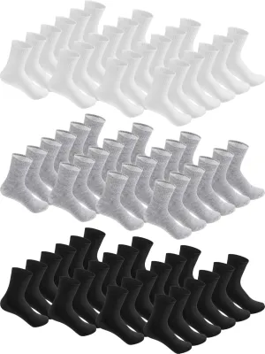 Tarpop 100 Pairs Bulk Mens Socks Moisture Wicking Casual Sports Ankle Socks for Homeless Unisex Adult Men Women