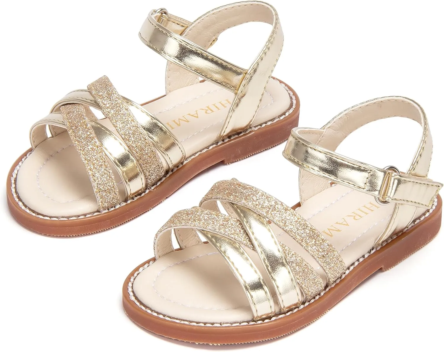 Toddler Girl Sandals - Flower Girl Summer Dress Shoes Open Toe Little Kid Wedding Party