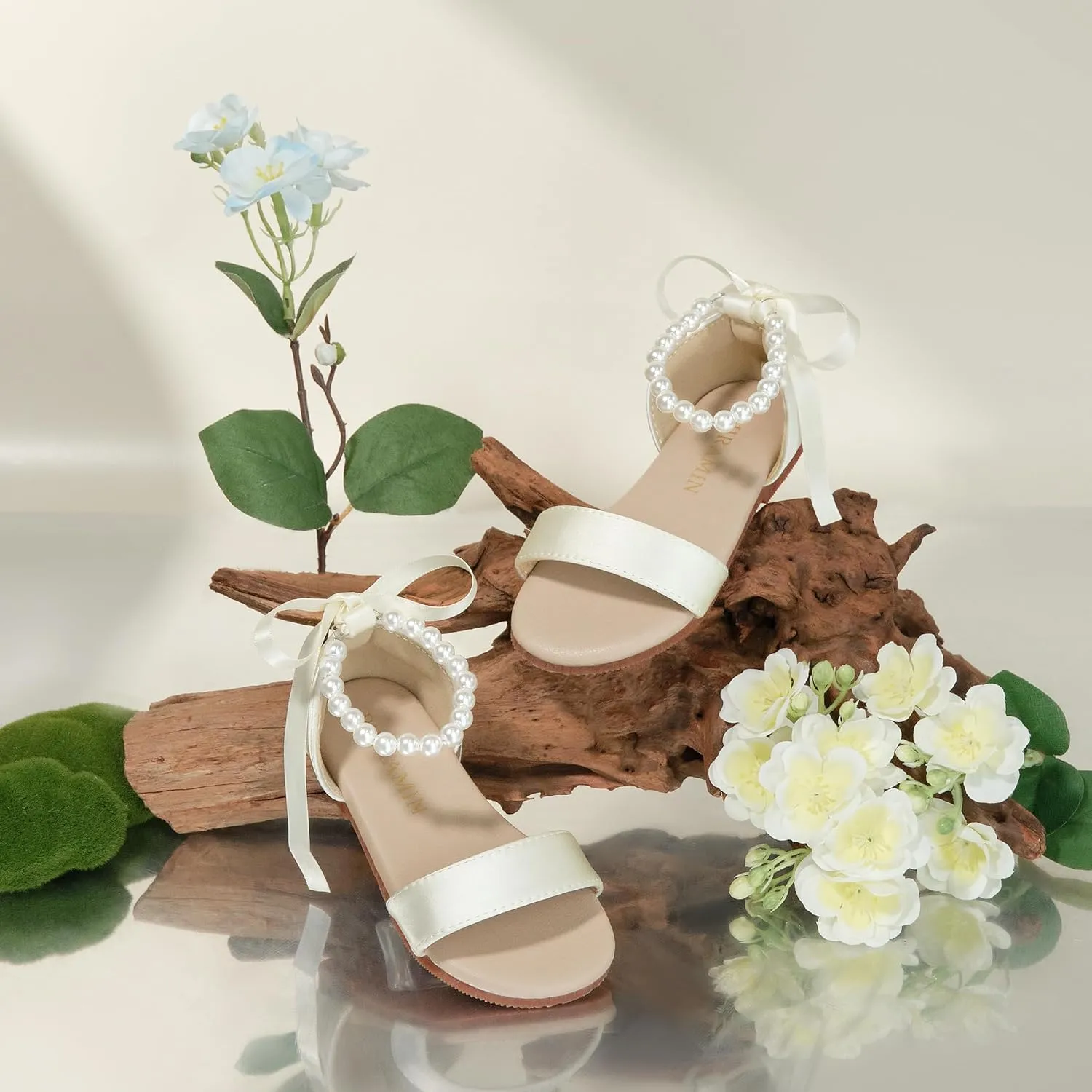 Toddler Girl Sandals - Flower Girl Summer Dress Shoes Open Toe Little Kid Wedding Party