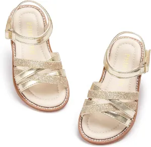 Toddler Girl Sandals - Flower Girl Summer Dress Shoes Open Toe Little Kid Wedding Party