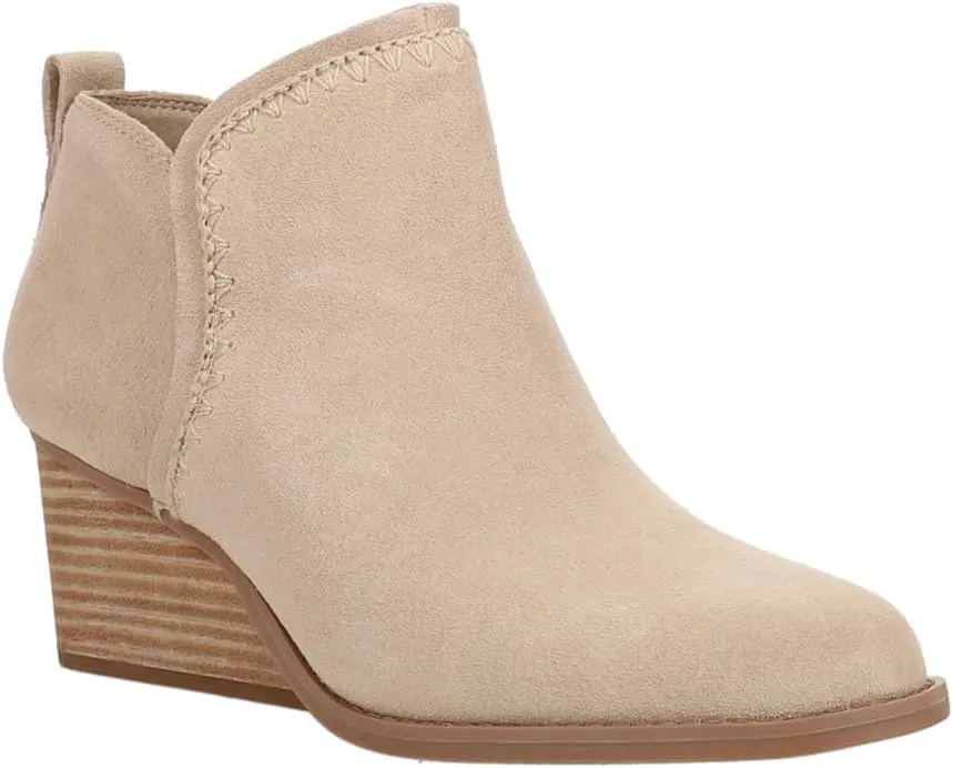 TOMS Womens Kaia Round Toe Casual Boots Ankle Mid Heel 2-3" - Beige