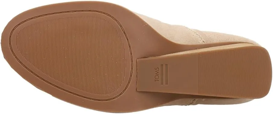 TOMS Womens Kaia Round Toe Casual Boots Ankle Mid Heel 2-3" - Beige