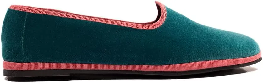 Tradizionale Bicolor Friulane Shoes for Women – Velvet Ballet Slippers, Italian Handmade Women's Loafers & Slip-Ons, Elegant Indoor Slippers