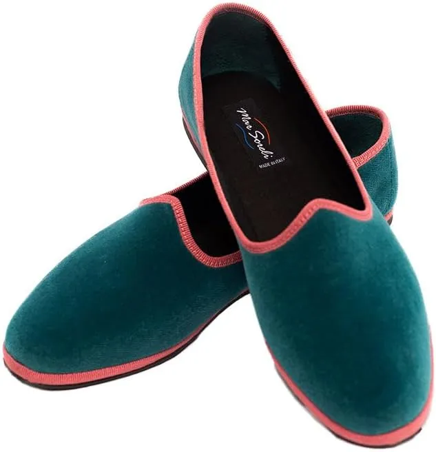 Tradizionale Bicolor Friulane Shoes for Women – Velvet Ballet Slippers, Italian Handmade Women's Loafers & Slip-Ons, Elegant Indoor Slippers