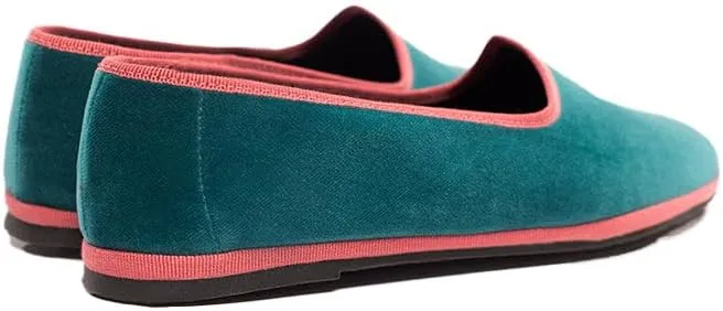 Tradizionale Bicolor Friulane Shoes for Women – Velvet Ballet Slippers, Italian Handmade Women's Loafers & Slip-Ons, Elegant Indoor Slippers