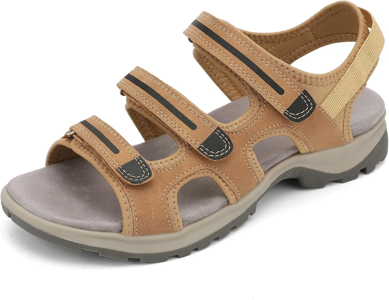 UBFEN Womens Hiking Sandals Comfortable Walking Arch Support Adjustable Straps Breathable and Durable for Outdoor Adventures Travel Beach