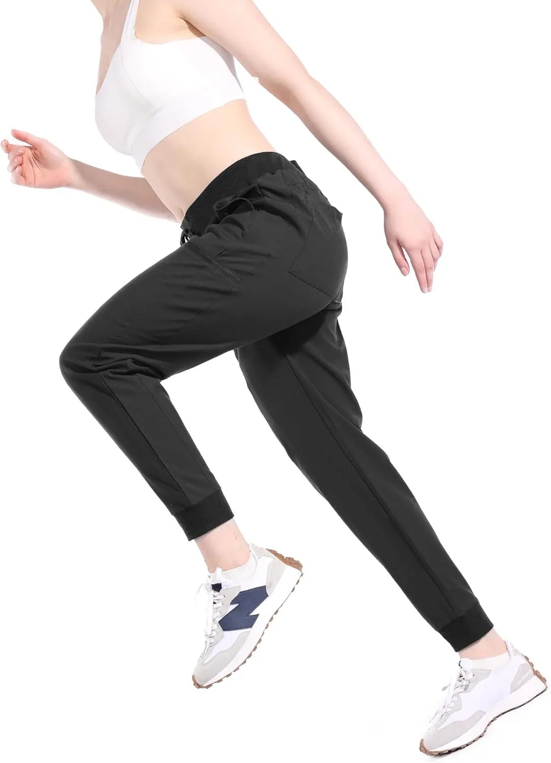 Ubon Joggers Pants for Women Lightweight Waterproof Women's Cargo Hiking Pants Lounge Workout Scrub Pants with 6 Pockets