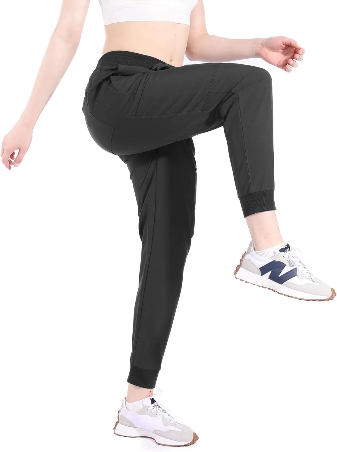 Ubon Joggers Pants for Women Lightweight Waterproof Women's Cargo Hiking Pants Lounge Workout Scrub Pants with 6 Pockets