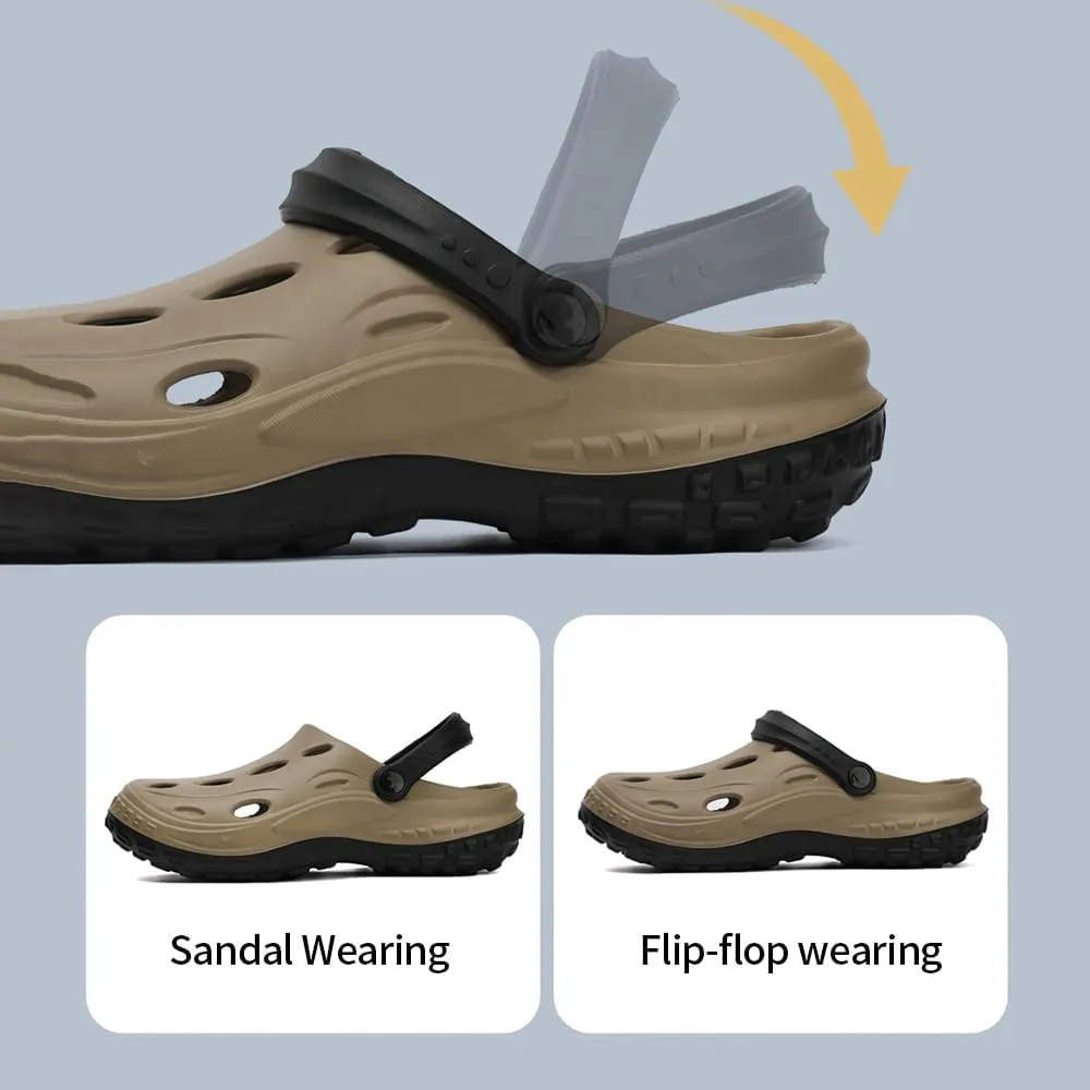 Unisex Clogs Adjustable Lightweight Coloured Holey Clogs Padded Sole Sandals - Ultimate Comfort for Garden Beach Outdoor Wear in Summer