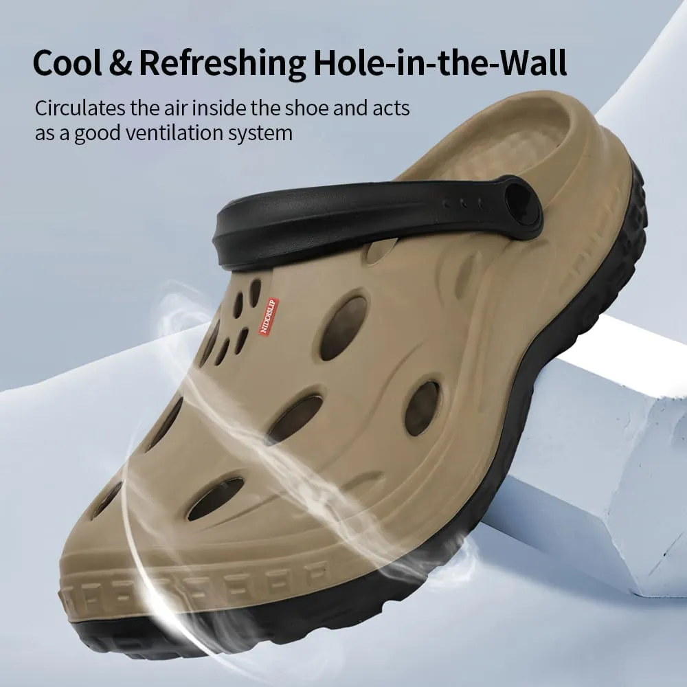 Unisex Clogs Adjustable Lightweight Coloured Holey Clogs Padded Sole Sandals - Ultimate Comfort for Garden Beach Outdoor Wear in Summer