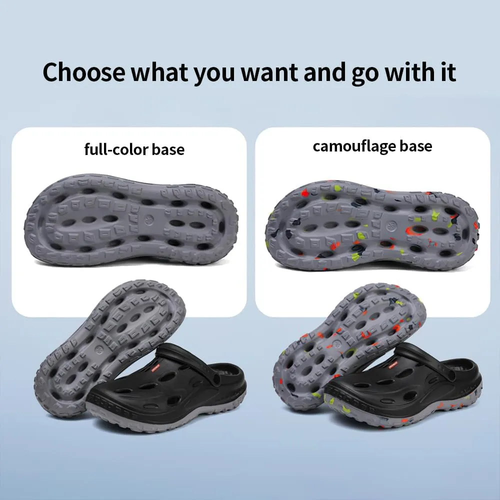 Unisex Clogs Adjustable Lightweight Coloured Holey Clogs Padded Sole Sandals - Ultimate Comfort for Garden Beach Outdoor Wear in Summer