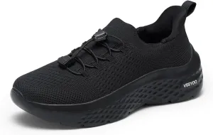 VEEYOO ZURIN Womens Slip On Walking Shoes with Arch Support,Lightweight Running Sneakers,Non Slip Breathable Tennis Shoes for Gym Travel Work Casual
