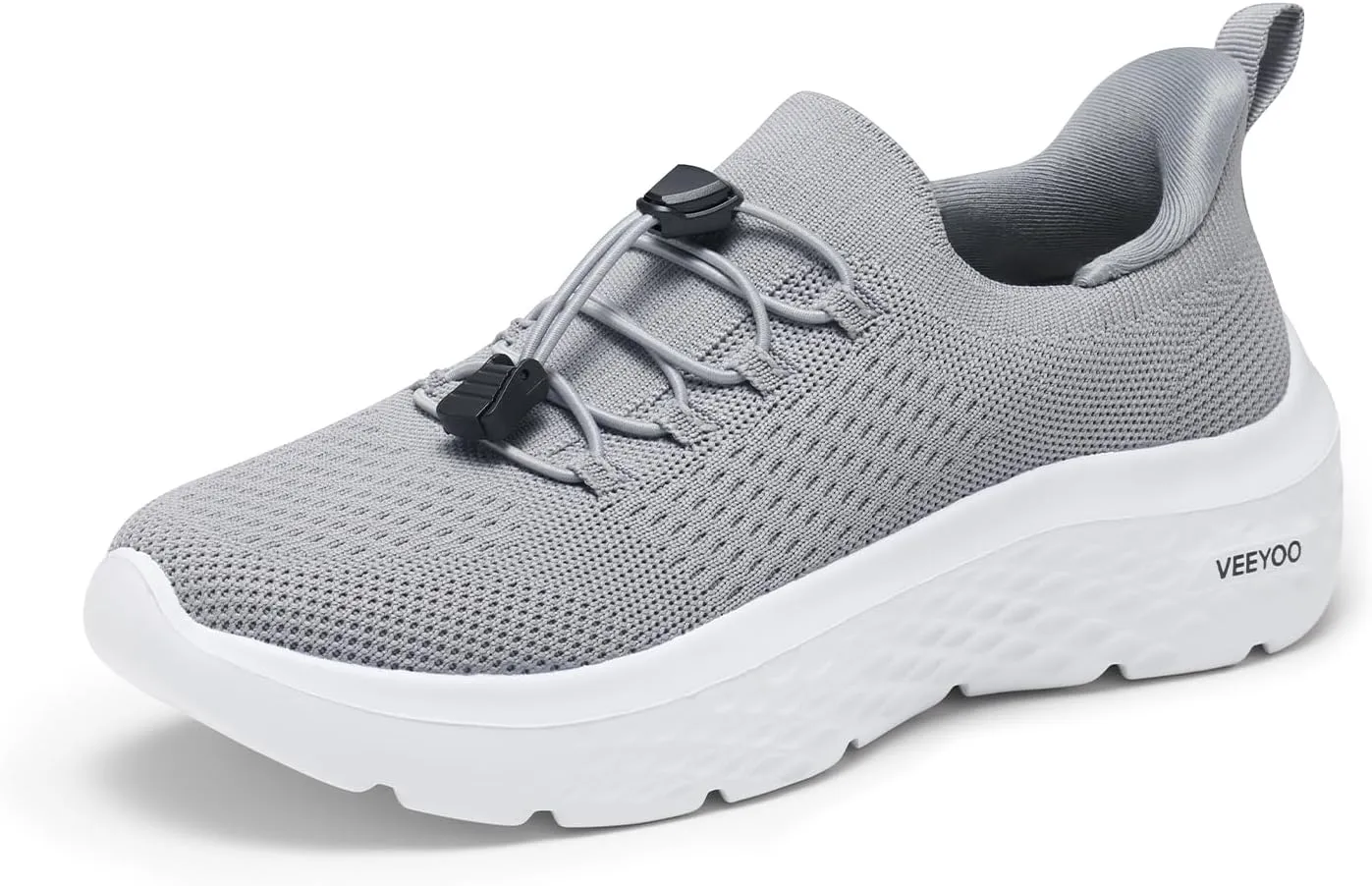 VEEYOO ZURIN Womens Slip On Walking Shoes with Arch Support,Lightweight Running Sneakers,Non Slip Breathable Tennis Shoes for Gym Travel Work Casual